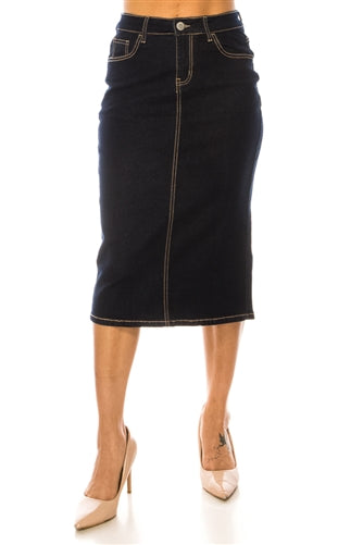 Dark Denim Skirt