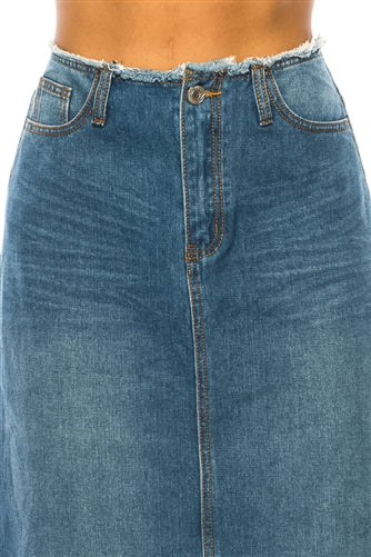 Light Denim A-line SKirt