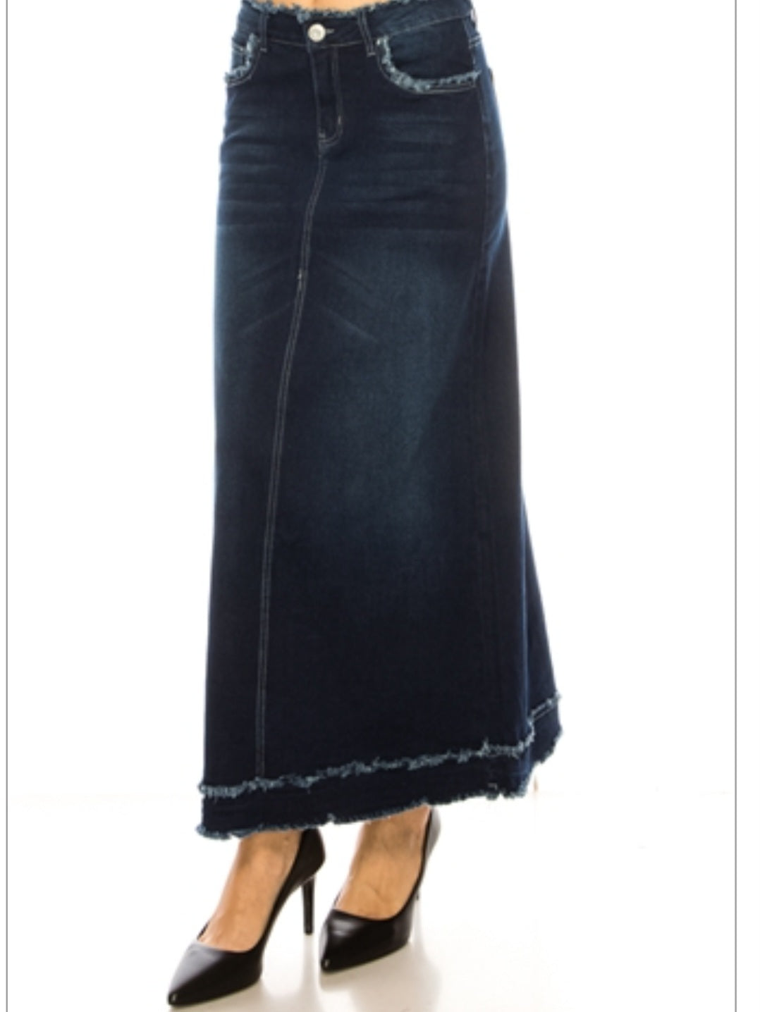 38" maxi Denim skirt Stretch