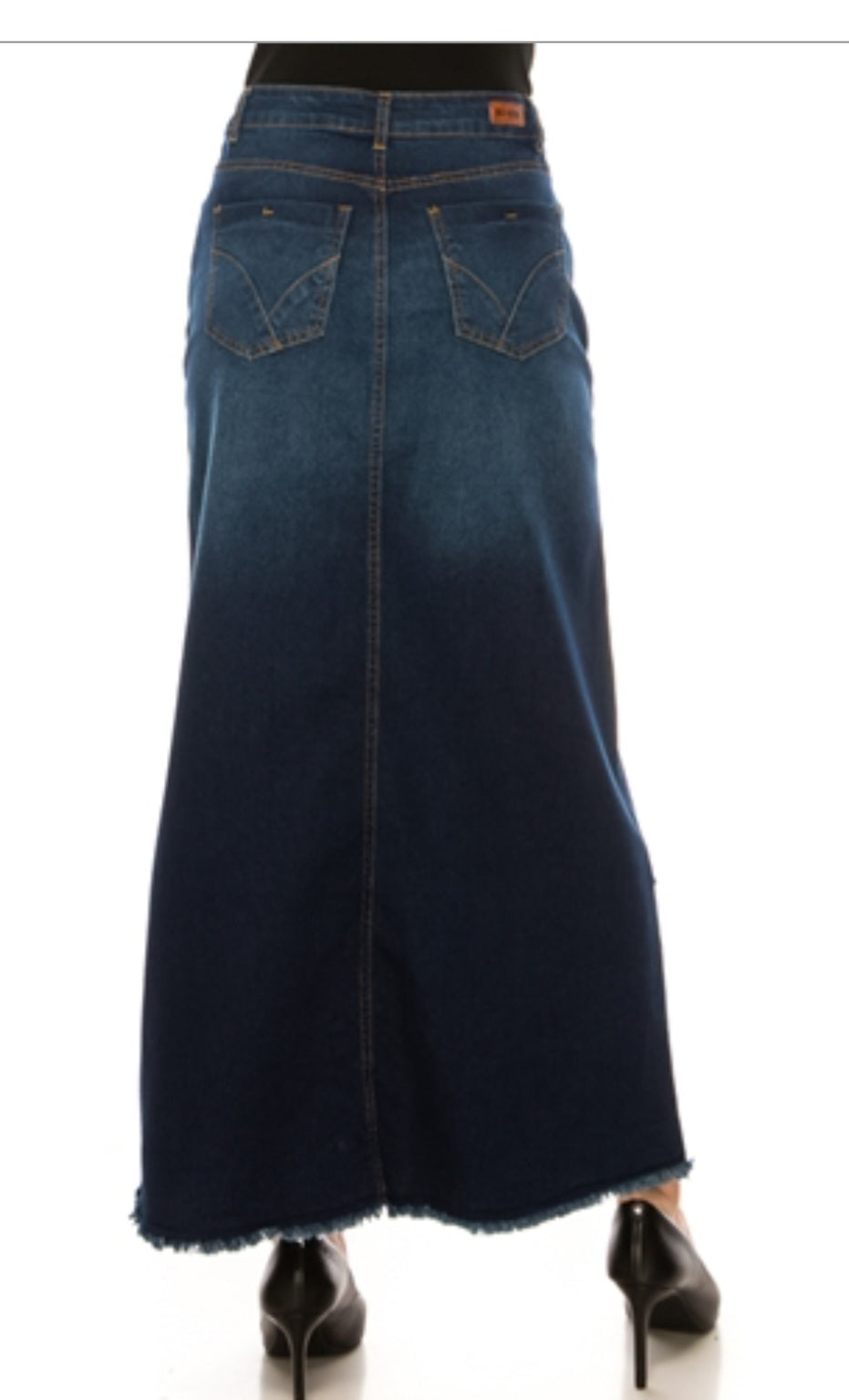 38" Denim Maxi Skirt